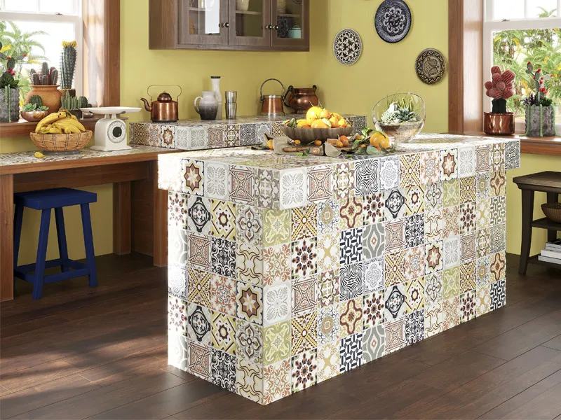 Patina Patchwork Deco 17.6X47 Matte Ceramic Tile 2