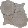 Pantheon Floreale Grey 6.4X6.4+5.5X5.5 Textured Stone Mosaic 1