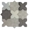 Mix Of 2 Or 3 Colors Pantheon Floreale 6.4X6.4+5.5X5.5 Textured Stone Mosaic 3