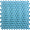 Turquoise Penny Gloss 1X1 Glossy Glass Mosaic 0