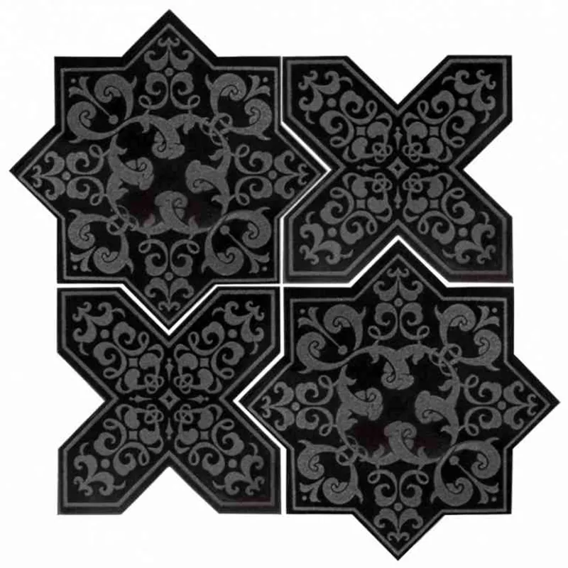 Pantheon Black 5X5 Textured Stone Mosaic 0