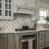 Pantheon White 5X5 Textured Stone Mosaic 1