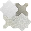 Mix Of 2 Or 3 Nuovo Colors Pantheon 6.5X6.5 Textured Stone Mosaic 1