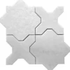 Pantheon Nuovo White 6.5X6.5 Textured Stone Mosaic 0