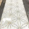 White Sunburst 12.9x11.8 Polished Marble Tile 4