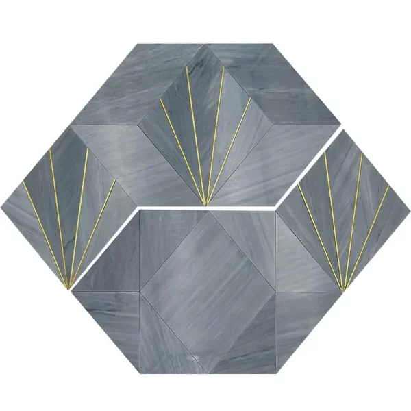 Grey Crown 27.4x28.5 Polished Marble Tile 2