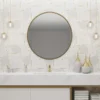 White Nouveau 12x12 Polished Marble Tile 7