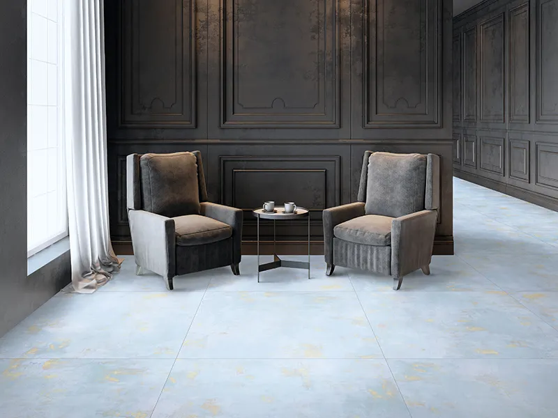 Rococo Blue 24X24 23.44x23.44 Natural Porcelain Tile 2