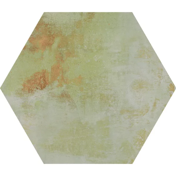 Rococo Green Hex 9.84x11.42 Natural Porcelain Tile 1