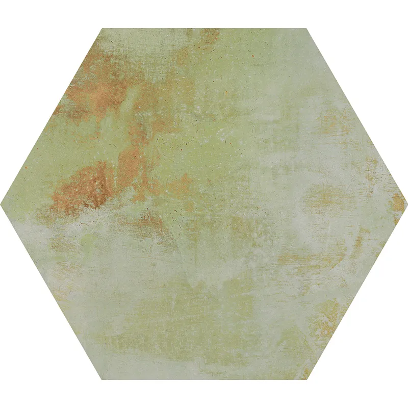 Rococo Green Hex 9.84x11.42 Natural Porcelain Tile 0