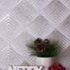 Ritz Gold 4.9X4.9 Textured, Foiled Ashen White Marble Mosaic 2