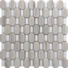 Tibesti 1X1.9+0.4X1.3 Polished Crystal Sand, Thassoss White Mosaic 1