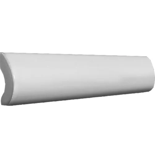 Satin Blanc Pencil Bullnose 1X8 Glossy Ceramic Tile