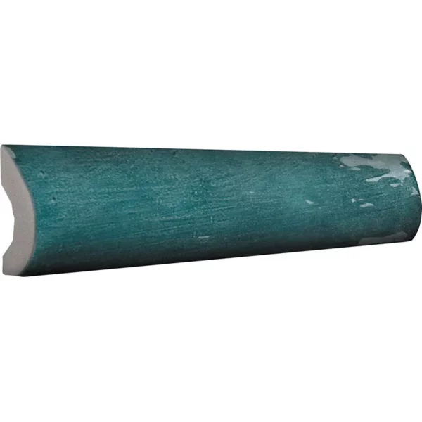 Satin Quetzal Pencil Bullnose 1X8 Glossy Ceramic Tile 1