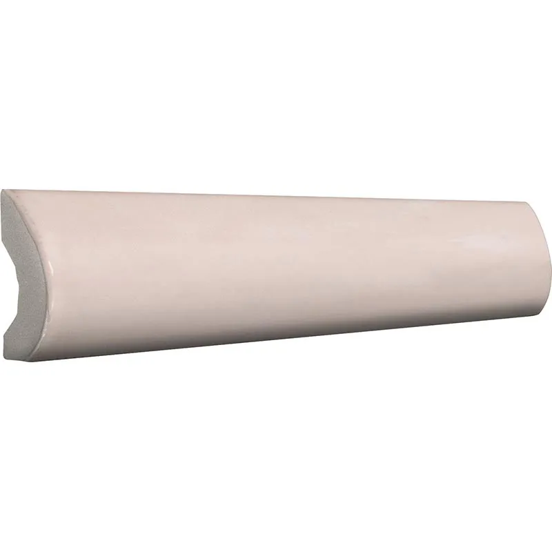 Satin Rose Pencil Bullnose 1X8 Glossy Ceramic tile