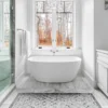 Ravenna 0.5X0.5+0.4X1.1 Polished Carrara Grey, Eastern White Mosaic 2