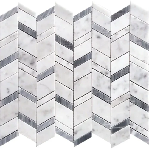 Urban 1.4X1.7+1X1.7+0.4X1.7 Polished Bardiglio Nuvolato, Bianco Carrara Mosaic 0