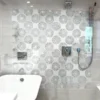 Snowflake Polished Imperial White, Carrara Mosaic 2