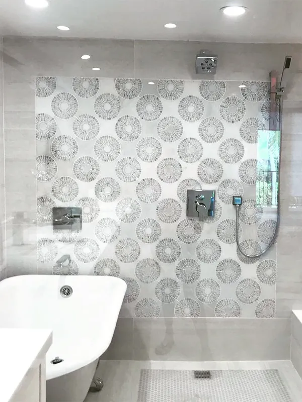 Snowflake Polished Imperial White, Carrara Mosaic 2