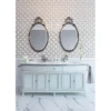 Shape 5 Polished, Glossy Bianco Carrara, Glass Mosaic 1