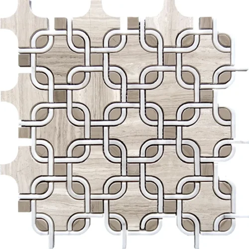 Shape 7 11.6X11.6 Polished Wooden Grey, Athens Bianco Carrara Tile 0