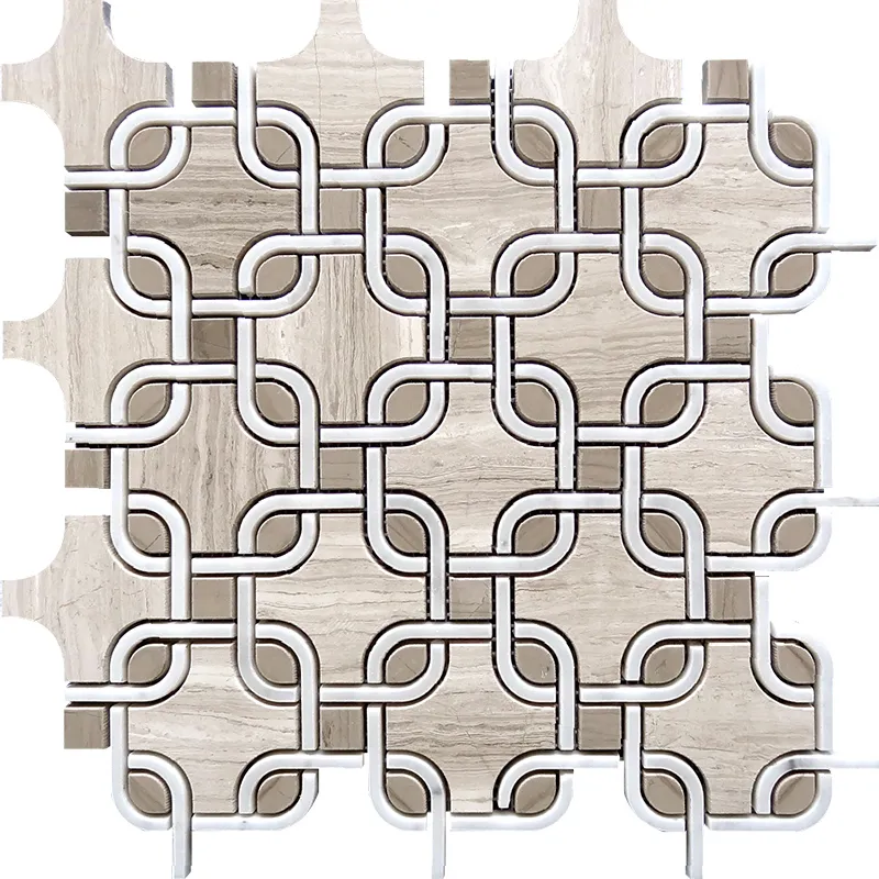 Shape 7 11.6X11.6 Polished Wooden Grey, Athens Bianco Carrara Tile 0