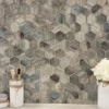 Ponderosa Hex 1.9X1.9 Glossy Glass Mosaic 2