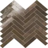 Stellar Copper Herringbone 0.85X3.85 Matte Porcelain Mosaic 1