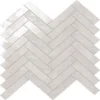 Stellar White Herringbone 0.85X3.85 Matte Porcelain Mosaic 0