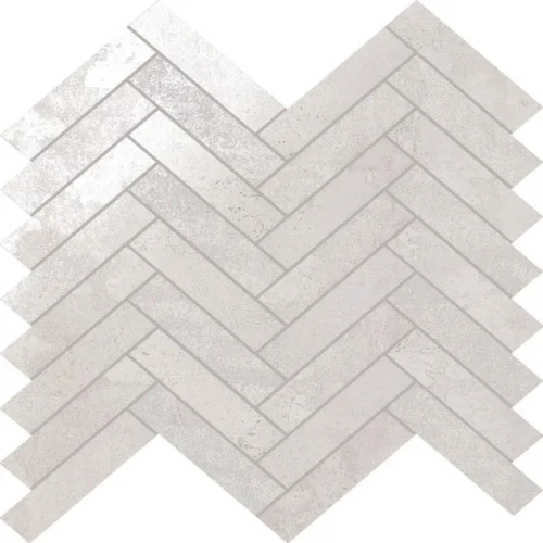 Stellar White Herringbone 0.85X3.85 Matte Porcelain Mosaic 0