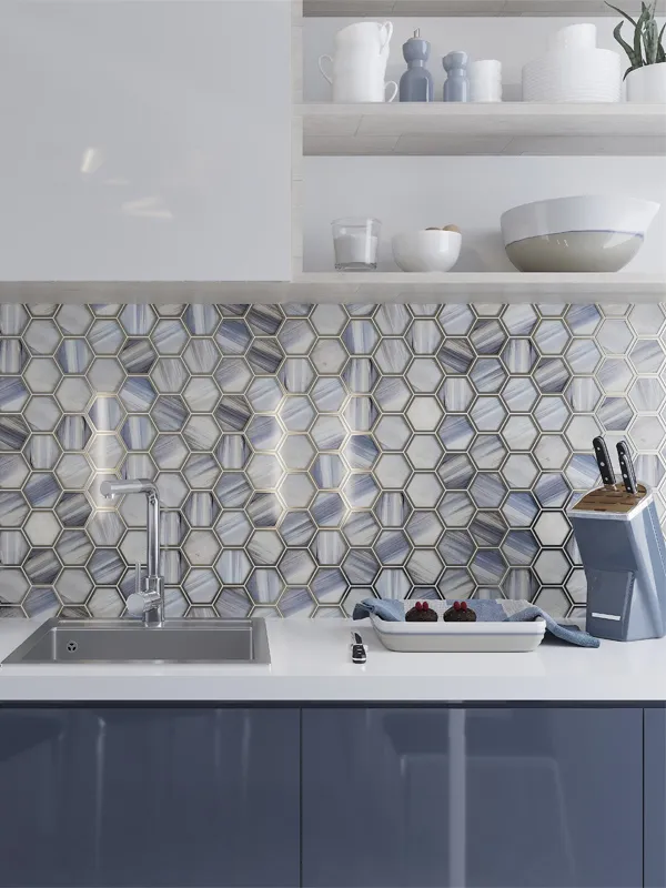 Saint Tropez Daybreak 3X3 Matte Glass Mosaic 1