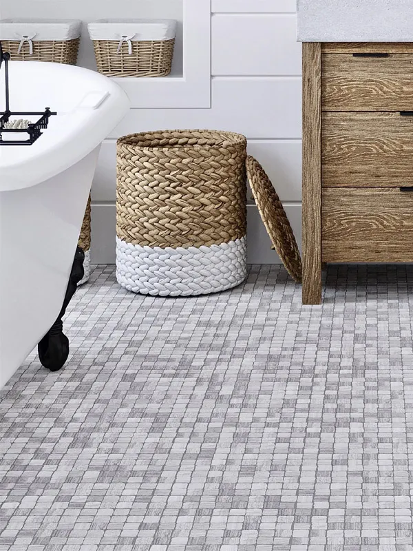 Plantation 1.3X1.3 Matte Wooden Grey mosaic 1