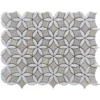 Edgemore 1.5X1.7+0.5X1.5 Polished Wooden Grey, Bianco Carrara mosaic 0