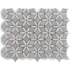 Edgemore 1.5X1.7+0.5X1.5 Polished Wooden Grey, Bianco Carrara mosaic 1