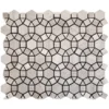 Avondale 1.25X1.25+0.6X0.6 Polished Wooden Grey mosaic 0