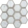 Fairway 3.75X3.75 Polished Wooden Grey, Bianco Carrara Mosaic 0