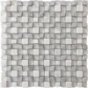 Majestic 11.3X11.3 Polished Wooden Grey, Asian White, Glass Tile 0