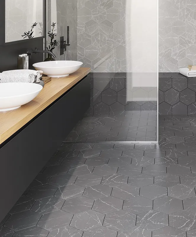 Terra Bardiglio 8.1X9.25” Matte Porcelain mosaic 3