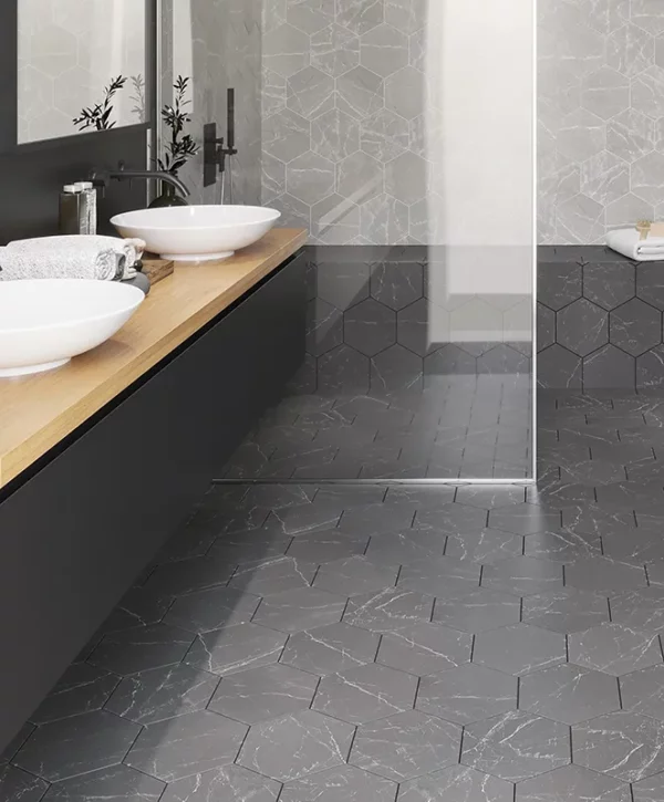 Terra Bardiglio 8.1X9.25” Matte Porcelain mosaic 4