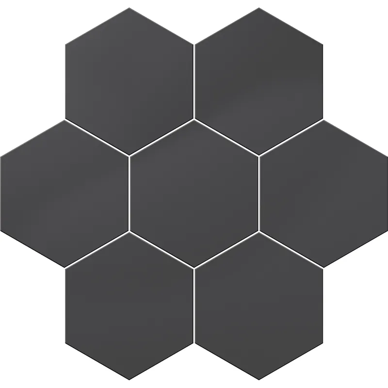 Terra Black 8.1X9.25” Matte Porcelain mosaic 0