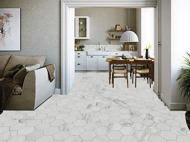 Terra Carrara 8.1X9.25” Matte Porcelain mosaic 2