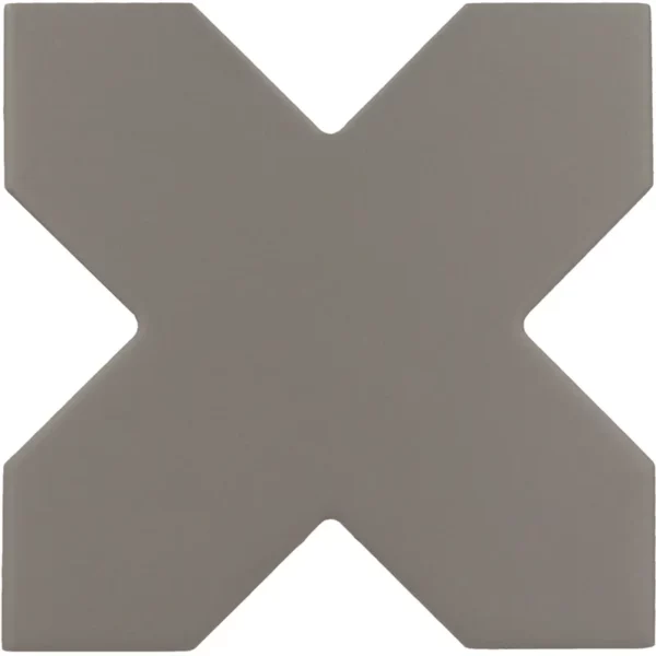 Tangier Cross Black 4.72X4.72 Matte Porcelain Tile 1