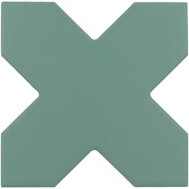 Tangier Cross Green 4.72X4.72 Matte Porcelain Tile 0