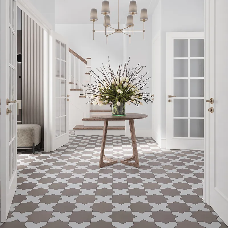 Tangier Cross White 4.72X4.72 Matte Porcelain Tile 1