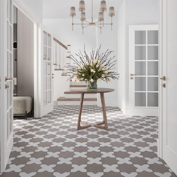 Tangier Cross White 4.72X4.72 Matte Porcelain Tile 3