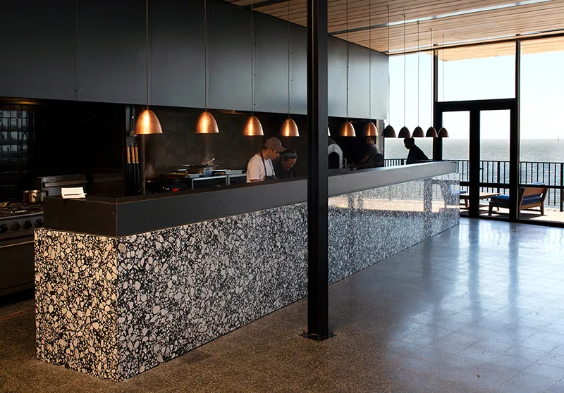 Terrazzo Nero Honed Tile 3