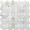 Montalcino 1.2X1.2+1.2X2+0.4X0.4 Polished Marble Mosaic 0