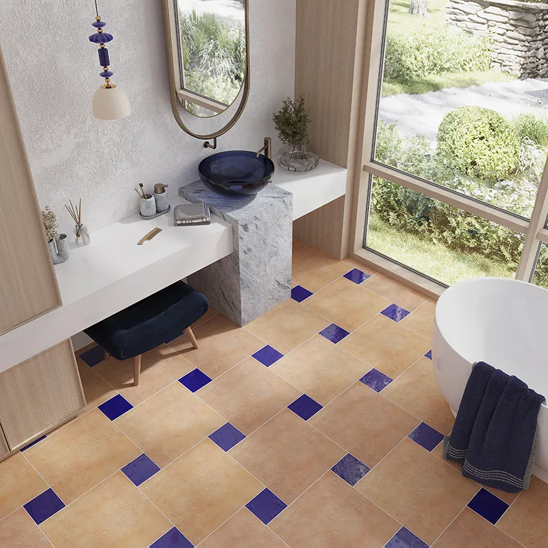 Umbria Blue Dot 5.9X5.9 Shine Porcelain tile