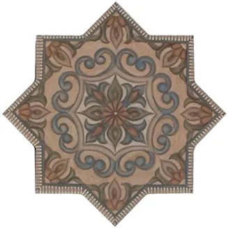 Umbria Deco Star C 7X7 Matte Porcelain Tile 0