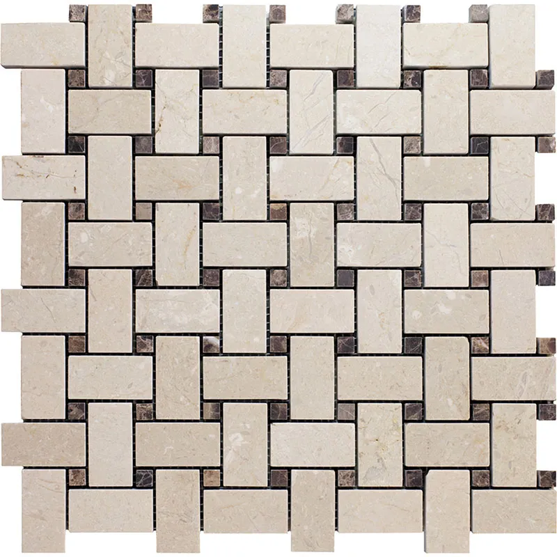 Murcia 1X1.9+0.4X0.4 Polished Marble Mosaic 0